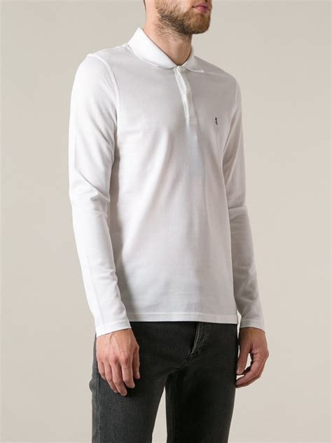 yves saint laurent long sleeve polo|yves saint laurent men's shirt.